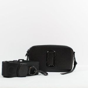 Marc Jacobs Snapshot Leather Crossbody - Black